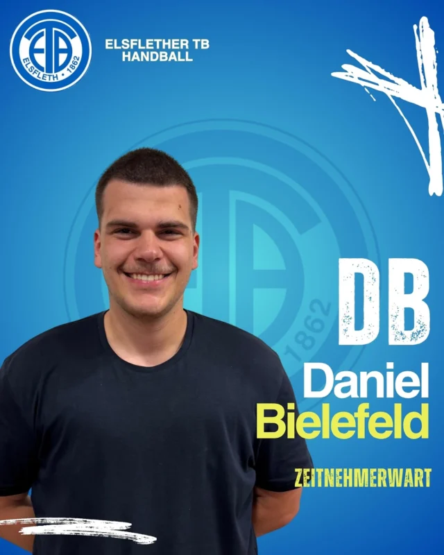 ABTEILUNGSVORSTELLUNG – Woche 2
💥 Wer steckt eigentlich hinter unserer Abteilung?

Wir nutzen die Sommerpause, um Euch jede Woche die Menschen vorzustellen, ohne die im Hintergrund gar nichts laufen würde! 🧠💪

🎯 Heute: @daniel_bielefeld – unser Zeitnehmerwart!

👤 Name: Daniel Bielefeld (24)
📌 Position: Zeitnehmerwart
🛠️ Aufgaben: Organisation und Einplanung unserer Zeitnehmer und Sekretäre
📅 Im Verein seit: 2015

💬 Was motiviert dich, dich ehrenamtlich zu engagieren?
„Vereinswesen funktioniert nur, wenn jeder mitmacht. Dadurch ist es für mich selbstverständlich mich einzubringen.“

🚀 Was sind deine Ziele für die kommende Saison?
„Mein Auslandssemester genießen und danach mal schauen.“

❤️ Was bedeutet dir der Verein persönlich?
„Neben dem sportlichen Wettbewerb auf jeden Fall der Zusammenhalt und das gemeinsame Bier abseits der Platte.“

📸 Bleibt dran – nächste Woche geht’s weiter!
#nurderETB #ETBHandball #ElsfletherTB